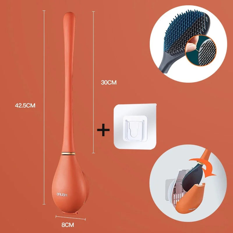 Brosse De Toilette En Silicone - Design Hygiénique À Fixation Murale — photo 7