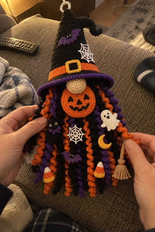 Kit de Décoration de Porte au Crochet Fait Main, Thèmes Saisonniers : Père Noël, Cœur de la Saint-Valentin, Noël, Lapin de