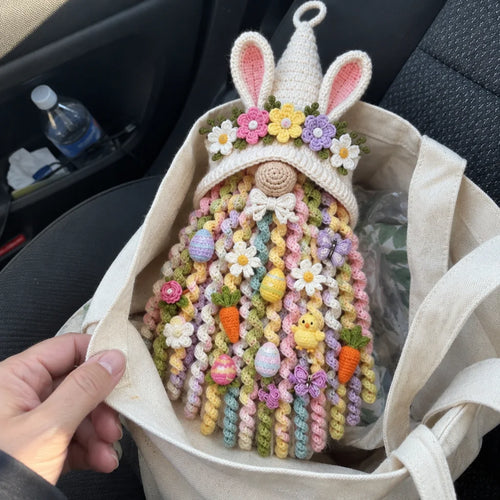 Kit de Décoration de Porte au Crochet Fait Main, Thèmes Saisonniers : Père Noël, Cœur de la Saint-Valentin, Noël, Lapin de